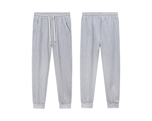 Unisex Cotton Sweatpants with Elastic Waist & Pockets