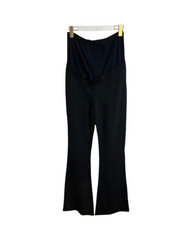 High Waisted Wide Leg Maternity Pants – Stretchable Black Flare Trousers