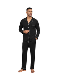Stretch Modal Cotton Men's Long Sleeve Sleepwear Set