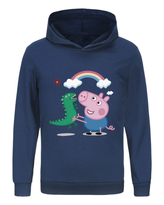 Boys' Graphic Hoodie with George Pig Design