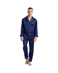 Pure Silk Long Sleeve Men's Pyjamas Set