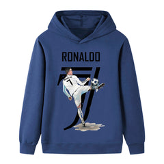 Ronaldo Soccer Graphic Kids Hoodie - Cotton Pullover Sweatshirt