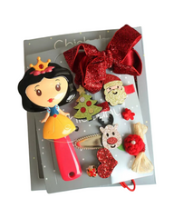 Princess Hair Brush and Accessory Set for Kids – Cute Detangling Hairbrush, Bow Clips, and Hair Pins Gift Set
