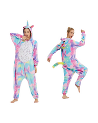 Unicorn Plush Onesie – Cozy Fleece Pajamas for Kids & Adults
