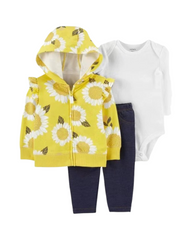 Cozy Fleece Zip-Up Hoodie and Leggings Baby Matching Clothing Set