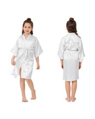 Satin Silk Robe Girls Sleepwear Bathrobe