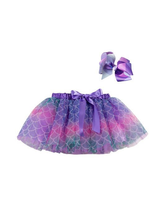 Multilayered Colorful Tutu Party Skirt for Girls with Fluffy Mesh Layers