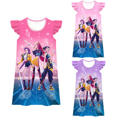 Girls K-Pop Demon Hunters Graphic Print Dress