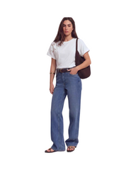 Laser Cut Cotton T-Shirt - Leaf Pattern Short Sleeve Top