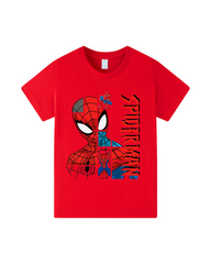 Spider-Man Kids Graphic T-Shirt – Cotton Short Sleeve Crew Neck Tee