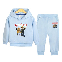 Kids Roblox Graphic Print Hoodie & Sweatpants Set