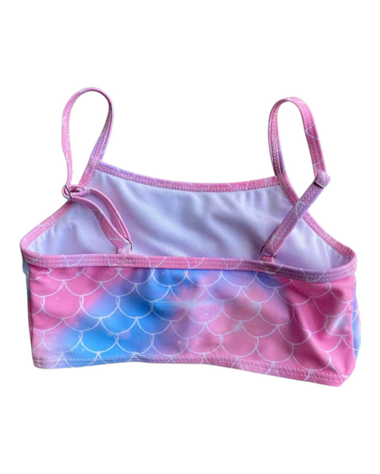 Aqua and Sequinned Mermaid Dress with Ruffles