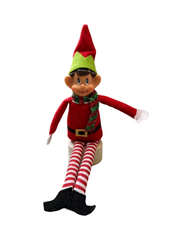 Festive Christmas Elf Holiday Doll Shelf  Decoration