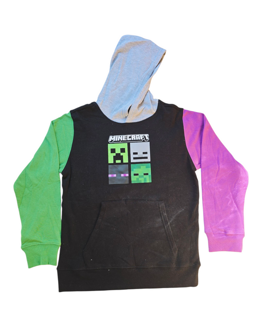Minecraft Hoodie with fleece Mismatched Sleeves