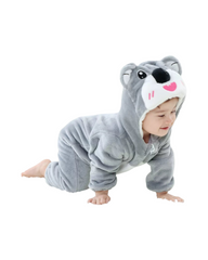 Plush Animal Costume Onesie for Babies & Toddlers – Soft Animal Jumpsuit