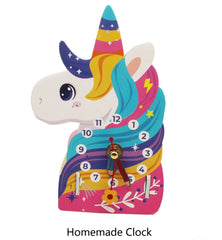 Homemade Unicorn Themed Clock Kit