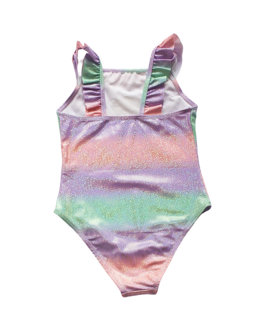 Metallic Vibrant Patterned One-Piece Swimsuit