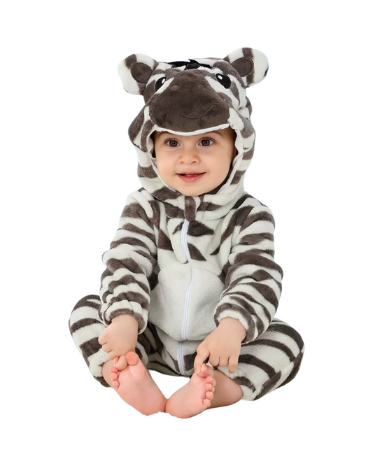 Plush Animal Costume Onesie for Babies & Toddlers – Soft Animal Jumpsuit