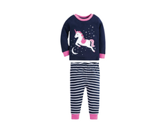 Unicorn Print Snug Fit Girls Pajamas – 2-Piece Toddler Sleepwear Set