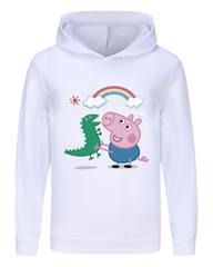 Girls' Graphic Peppa Pig Hoodie with George Pig Design