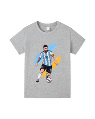 Graphic Printed Cotton Soccer T-Shirt | Short Sleeve Crewneck Casual Tee