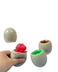 Pop Up Dinosaur Egg Squeezing Toy – Cute Hatching Dino Squeeze Fidget Toy for Stress Relief & Sensory Play