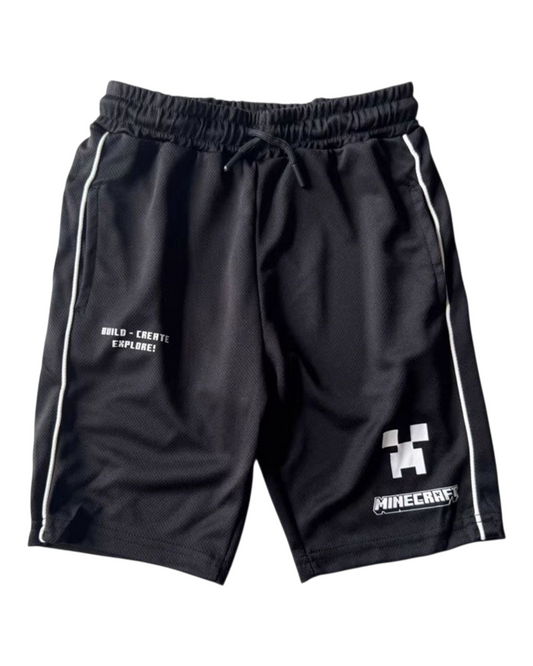 Boys' Sports Shorts with Minecraft Design