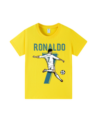 Ronaldo CR7 Graphic Print Kids Short Sleeve Crew Neck T-Shirt