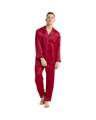 Pure Silk Long Sleeve Men's Pyjamas Set