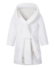 Fluffy Patterned Girls' Bath Robe