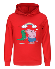 Girls' Graphic Peppa Pig Hoodie with George Pig Design