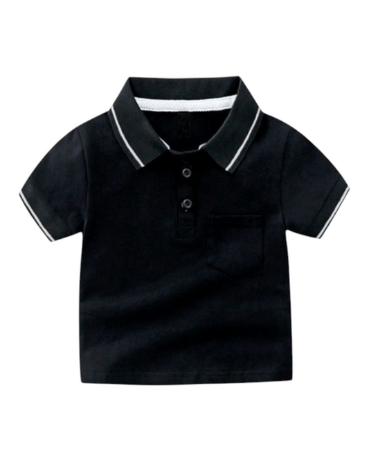 Short-Sleeved Collared Polo Shirt
