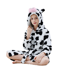 Animal Hooded Fleece Kids Lounge Robe – Cozy Plush Bathrobe & Sleepwear