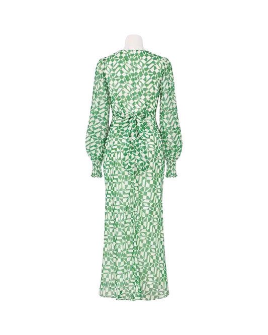 Elegant Bishop Sleeve Maxi Dress