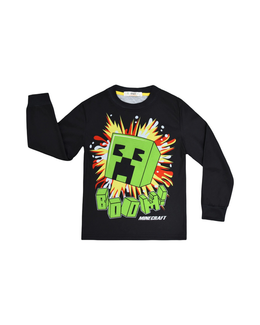 Minecraft Creeper Graphic Boys Clothing Set Sweatshirt and Joggers