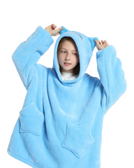 Oversized Kids Fluffy Hoodie Blanket – Warm & Snuggly Oodie