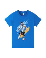 Graphic Printed Cotton Soccer T-Shirt | Short Sleeve Crewneck Casual Tee