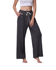 Relaxed-Fit High-Waisted Wide-Leg Lounge Pants for Women