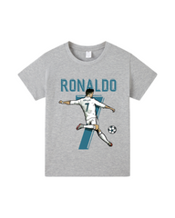 Ronaldo CR7 Graphic Print Kids Short Sleeve Crew Neck T-Shirt