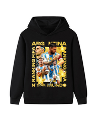 Argentina Messi FIFA Ranking Graphic Kids Cotton Pullover Hoodie