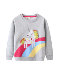 Girls Magical Unicorn Rainbow Sweatshirt