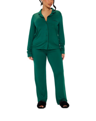Soft Cotton Two-Piece Lounge Set for Women - Long Sleeve Top & Pants