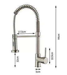 High-Arc Commercial Kitchen Faucet with Pull-Out Sprayer – Heavy Duty Hot and Cold Water Sink Mixer Tap