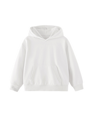 Long Sleeve Pullover Hoodie for Kids Featuring Front Pocket and Hood