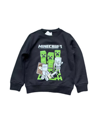 Minecraft Crewneck Sweatshirt with Graphic Print for Kids - Cotton Long Sleeve Pullover