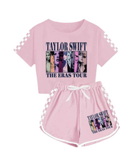 Taylor Swift Graphic Cotton Top with Short Set