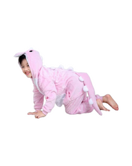 Fluffy Dinosaur Onesie with Hood and Tail