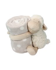 Plush Lamb Security Blanket with Stuffed Animal Toy