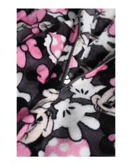 Minnie Mouse Print Girls Hooded One-Piece Onesie Pajamas