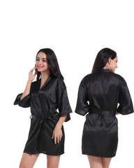 Satin Kimono Robe Silk Nightwear Bathrobe for Women
